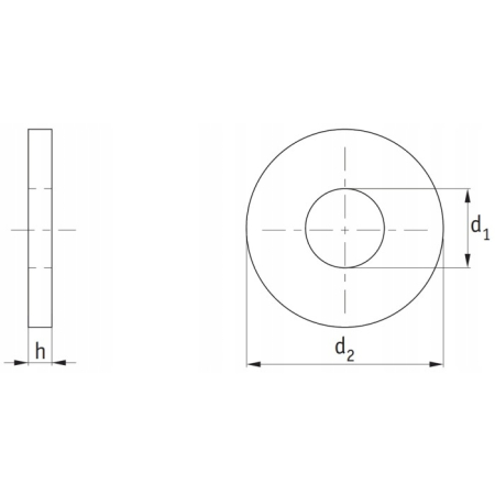 Podkładka aluminiowa m3x6x1 din125 iso 7089 podkładka m3