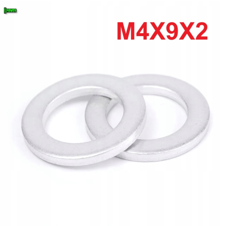 Podkładka aluminiowa m4x9x2 din125 iso 7089 aluminiowa podkładka m4x9x2