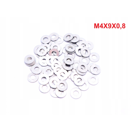Podkładka aluminiowa m4x9x0,8 din125 iso 7089 podkładka m4