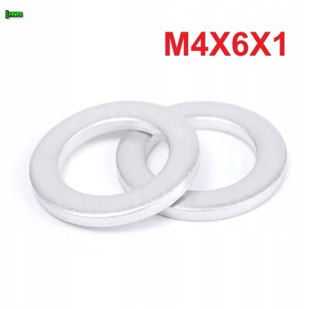 Podkładka aluminiowa m4x6x1 din125 iso 7089 podkładka m4