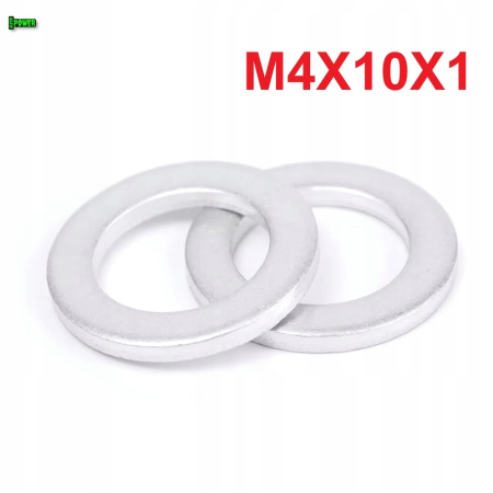 Podkładka aluminiowa m4x10x1 din125 iso 7089 podkładka m4x10x1