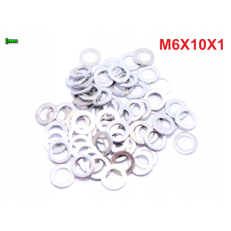 Podkładka aluminiowa m6x10x1 din125 iso 7089 aluminiowa podkładka