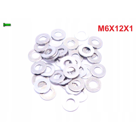 Podkładka aluminiowa m6x12x1 din125 iso 7089 podkładka m6