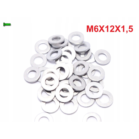 Podkładka aluminiowa m6x12x1,5 din125 iso 7089 podkładka m6