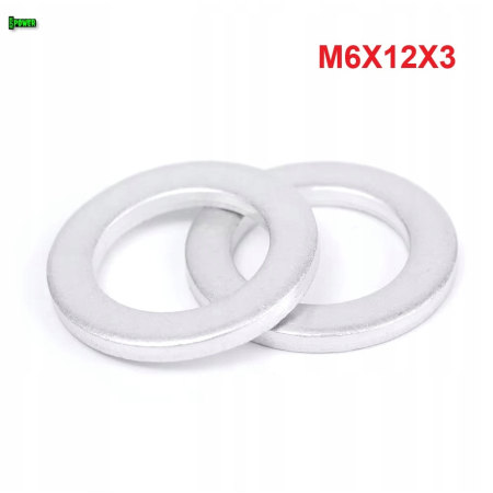 Podkładka aluminiowa m6x12x3 din125 iso 7089 podkładka m6