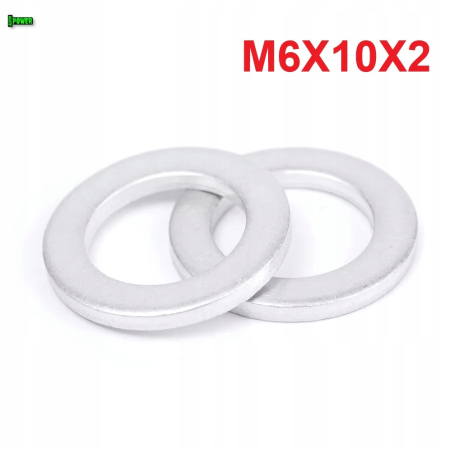 Podkładka aluminiowa m6x10x2 din125 iso 7089 aluminiowa podkładkadka