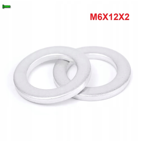 Podkładka aluminiowa m6x12x2 din125 iso 7089 podkładka m6