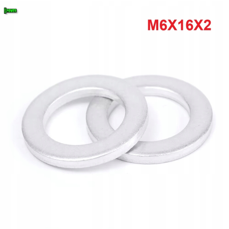 Podkładka aluminiowa m6x16x2 din125 iso 7089 podkładka m6