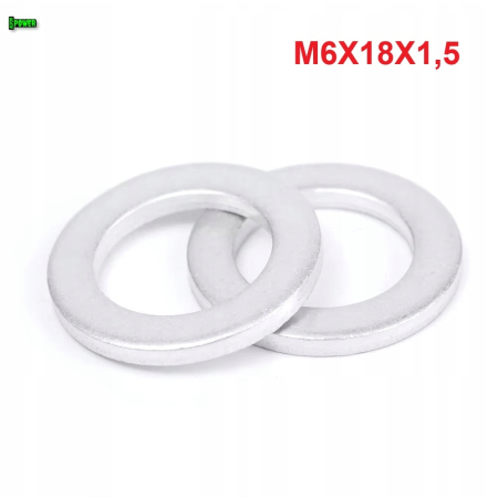 Podkładka aluminiowa m6x18x1,5 din125 iso 7089 podkładka m6