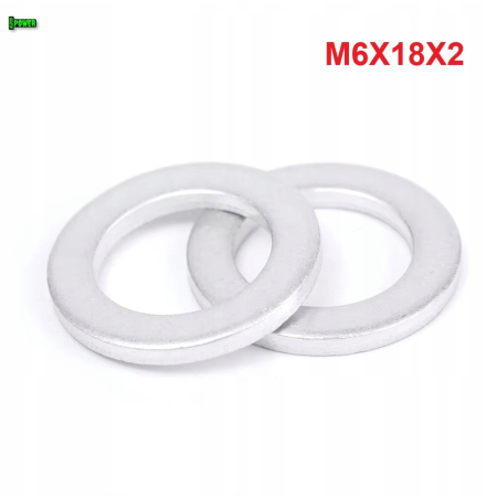 Podkładka aluminiowa m6x18x2 din125 iso 7089 podkładka m6