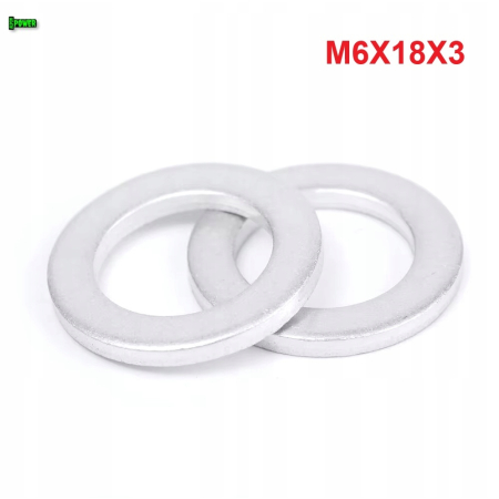 Podkładka aluminiowa m6x18x3 din125 iso 7089 podkładka m6