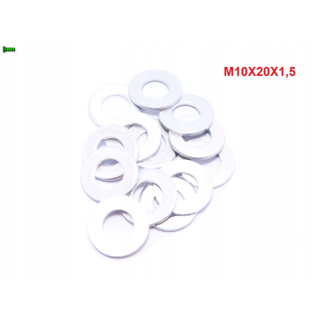 Podkładka m10x20x1,5 din125 iso 7089 podkładka aluminiowa m10