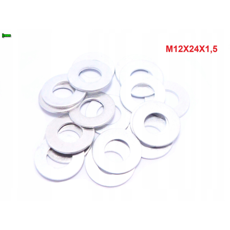 Podkładka m12x24x1,5 din125 iso 7089 aluminiowa podkładka m12x24x1,5