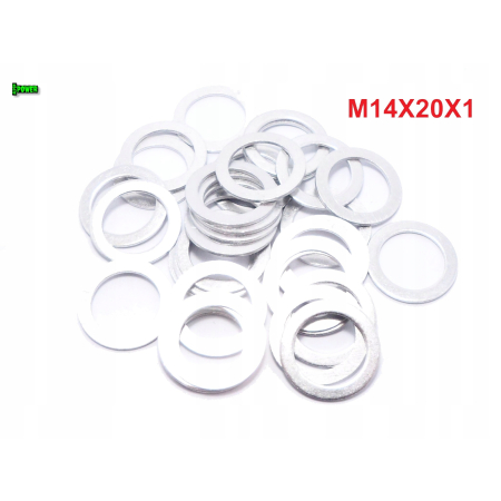 Podkładka m14x20x1 din125 iso 7089 podkładka aluminiowa m14x20x1