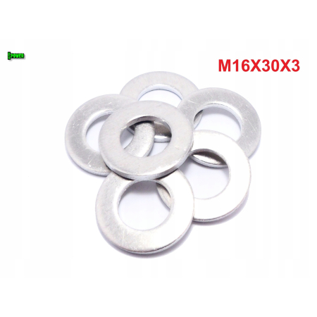 Podkładka m16x30x3 din125 iso 7089 podkładka aluminiowa m16