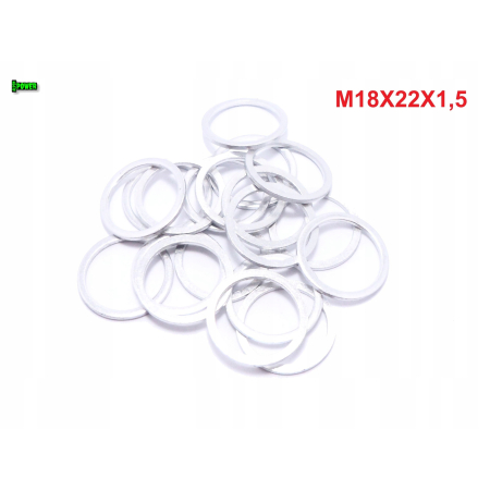 Podkładka m18x22x1,5 din7603a aluminiowa podkładka m18x22x1,5 podkładka m18