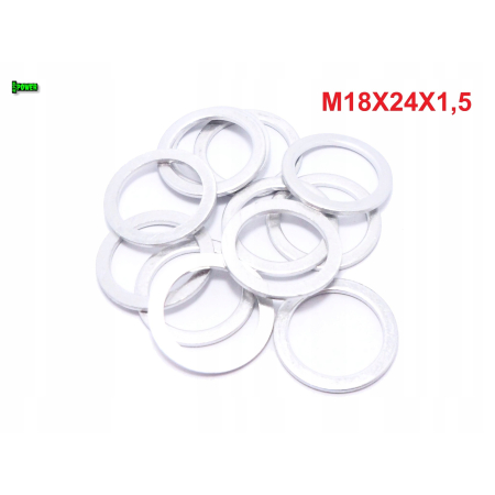 Podkładka m18x24x1,5 din7603a aluminiowa podkładka m18x24x1,5 podkładka m18