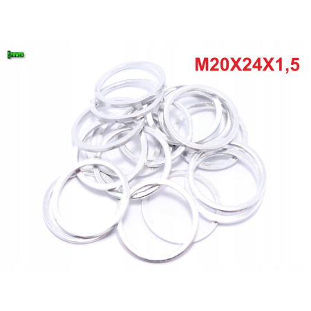 Podkładka aluminiowa m20x24x1,5 din7603a podkładka m20x24x1,5 podkładka m20