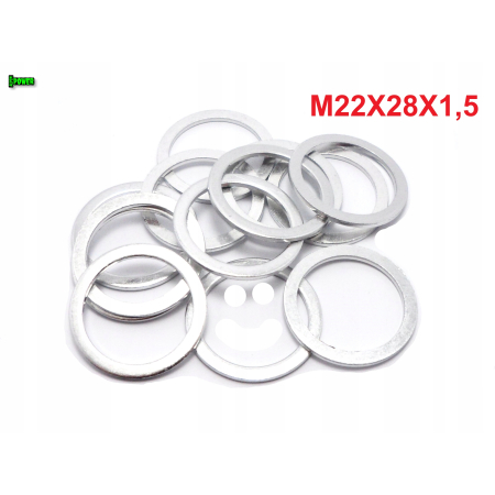 Podkładka aluminiowa m22x28x1,5 din7603a podkładka m22x28x1,5 mm m22