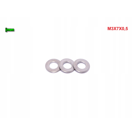 Podkładka m3x7x0,5 din125 iso 7089 tytanowa grade 2