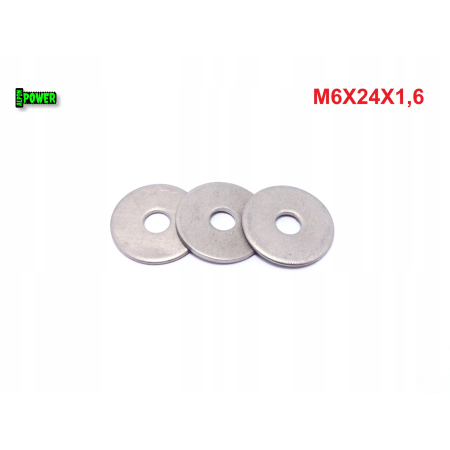 Podkładka m6x24x1,6 din 9021 tytanowa podkładka m8 tytan grade 2