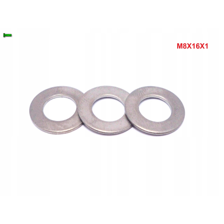 Podkładka m8x16x1 din125 iso 7089 podkładka tytanowa grade 2