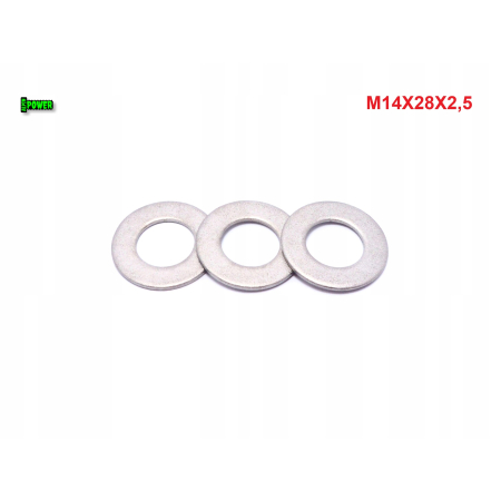 Podkładka m14x28x2,5 din125 iso 7089 tytanowa tytan grade 2