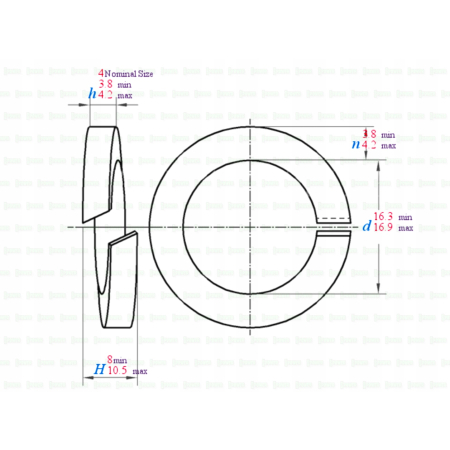 Podkładka sprężysta m16 gb93 din127 tytanowa tytan grade 2