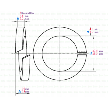 Podkładka sprężysta m22 gb93 din127 tytanowa tytan grade 2
