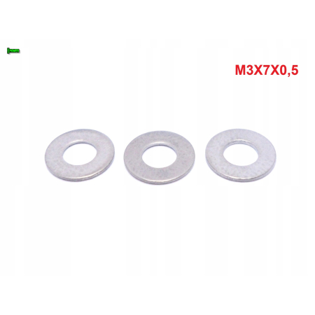 Podkładka m3x7x0,5 din125 iso 7089 tytanowa podkładka m3x7x0,5 tytan gr5