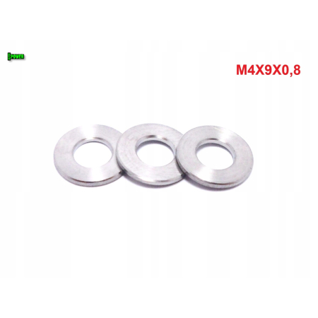 Podkładka m4x9x0,8 din125 iso 7089 podkładka tytanowa m4 grade 5