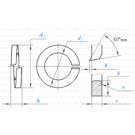 Podkładka sprężysta m2,5 din127 gr5 podkładka tytanowa grade 5 podkładka m2