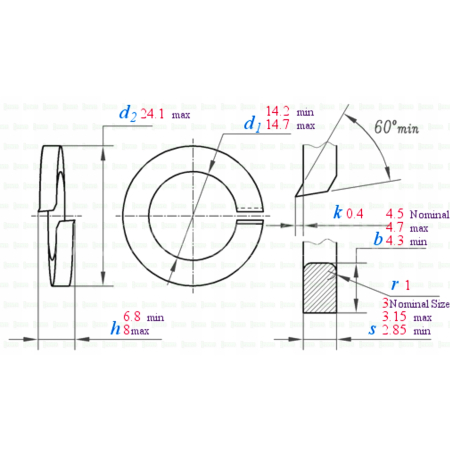 Podkładka sprężysta m14 din127 tytanowa podkładka sprężysta m14 grade 5