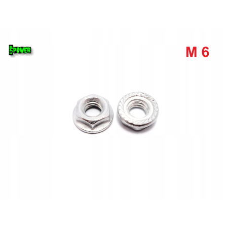 Nakrętka m6 din 6923 iso 4161 aluminiowa