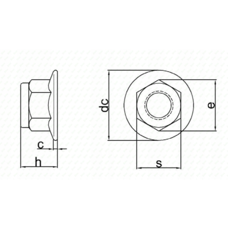 Nakrętka m6 din 6923 iso 4161 aluminiowa
