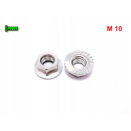 Nakrętka m10 din 6923 iso 4161 aluminiowa nakrętki aluminiowe kołnierz m 10