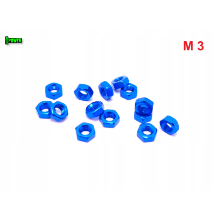 Nakrętka m3 din 934 iso 4032 nakrętki aluminiowe 6061 nakrętka niebieska