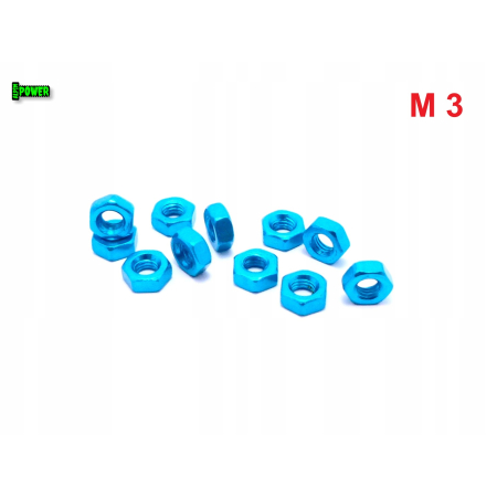 Nakrętka m3 din 934 iso 4032 nakrętki aluminiowe 6061 nakrętka błękitna m3