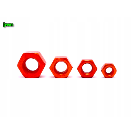 Nakrętka m3 din 934 iso 4032 nakrętki aluminiowe nakrętka pomarańczowa m3