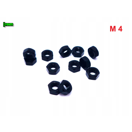 Nakrętka m4 din 934 iso 4032 nakrętki aluminiowe 6061 nakrętka czarna m4