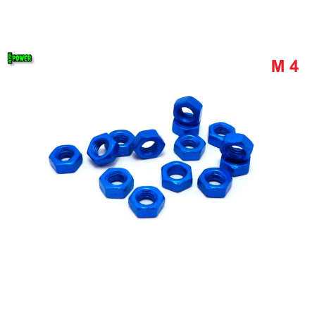 Nakrętka m4 din 934 iso 4032 nakrętki aluminiowe 6061 nakrętka niebieska