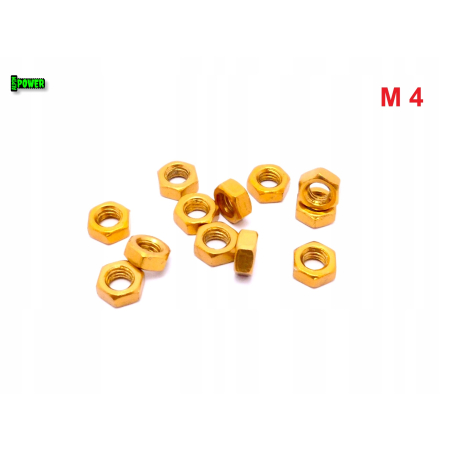 Nakrętka m4 din 934 iso 4032 nakrętki aluminiowe 6061 nakrętka złota m4