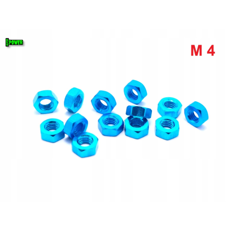 Nakrętka m4 din 934 iso 4032 nakrętki aluminiowe 6061 nakrętka błękitna m4