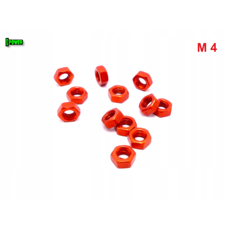 Nakrętka m4 din 934 iso 4032 nakrętki aluminiowe nakrętka pomarańczowa m4