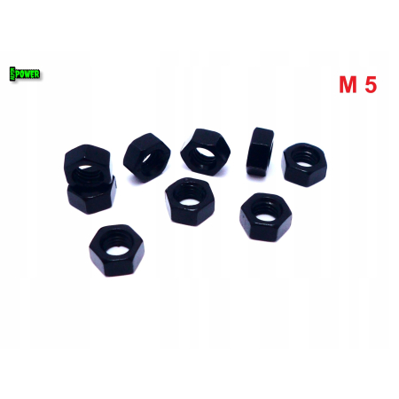 Nakrętka m5 din 934 iso 4032 nakrętka aluminiowa 6061 czarna nakrętka m5