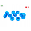 Nakrętka m5 din 934 iso 4032 nakrętka aluminiowa 6061 błękitna nakrętka m5