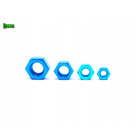 Nakrętka m5 din 934 iso 4032 nakrętka aluminiowa 6061 błękitna nakrętka m5