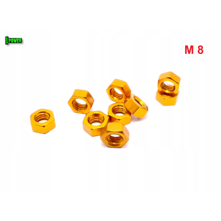 Nakrętka m8 din 934 iso 4032 nakrętki aluminiowe 6061 nakrętka złota m8