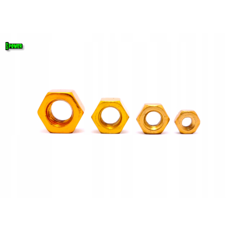 Nakrętka m8 din 934 iso 4032 nakrętki aluminiowe 6061 nakrętka złota m8