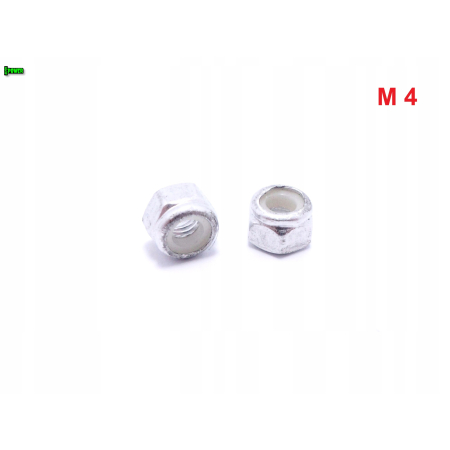 Nakrętka m4 din 985 samohamowana z wkładką nylonową nakrętka aluminiowa